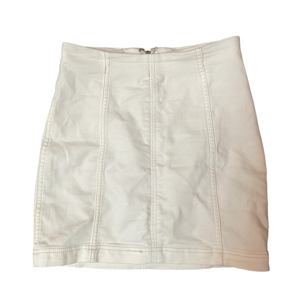 Free People Womens Mini Cream Skirt, size 0